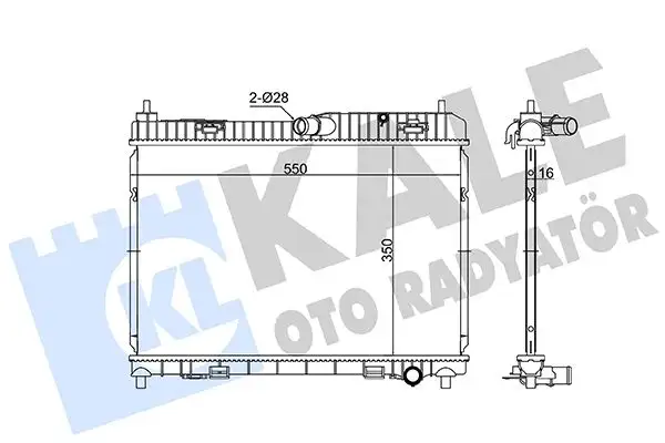 KALE 363510 Radyatör 5054660 resmi