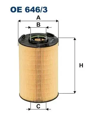 FILTRON OE646/3 Yağ Filtresi resmi