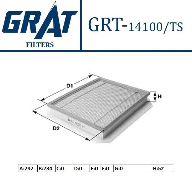 GRAT 14100TS Hava Filtresi 5834281 resmi