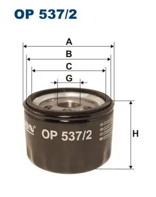 FILTRON OP537/2 Yağ Filtresi 71753742 resmi