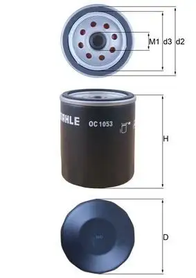 MAHLE OC1053 Yağ Filtresi 03L115561 resmi