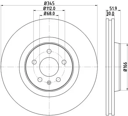 HELLA 8DD355117-181 Ön Fren Diski resmi