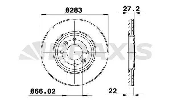 BRAXIS AE0334 Ön Fren Diski 424997 resmi