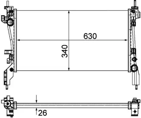 MAHLE CR1122000P Radyatör 51780659 resmi