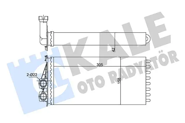 KALE 346485 Kalorifer Radyatörü 6448T9 resmi