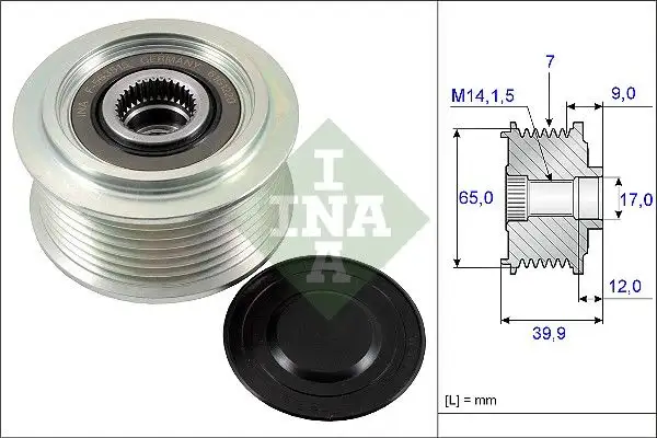 INA 535022910 Alternatör Kasnağı resmi