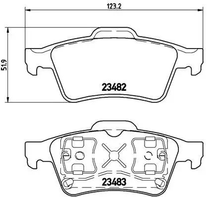 BREMBO P59044 Arka Fren Balatası resmi