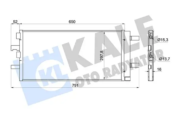 KALE 361280 Klima Radyatörü 64539271207 resmi