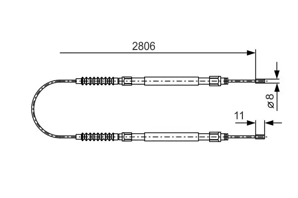 BOSCH 1987477262 El Fren Halatı (Arka) 4745V2 resmi