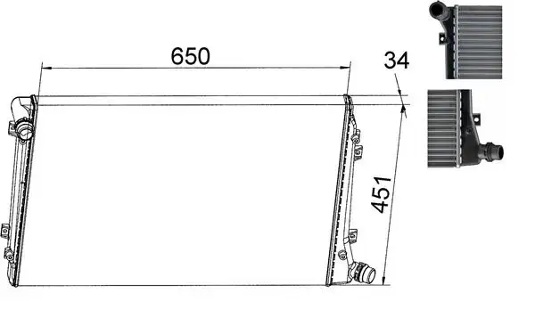 MAHLE CR1395000S Radyatör resmi