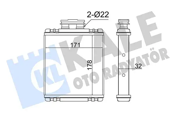 KALE 355245 Kalorifer Radyatörü 6C0819031 resmi