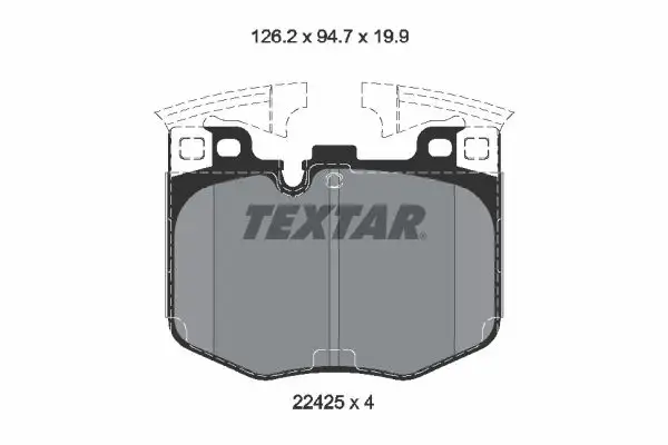 TEXTAR 2242501 Ön Fren Balatası resmi