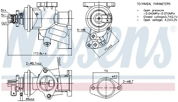 NISSENS 98475 EGR Valfi 8973539730 resmi