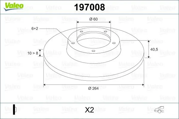 VALEO 197008 Arka Fren Diski resmi