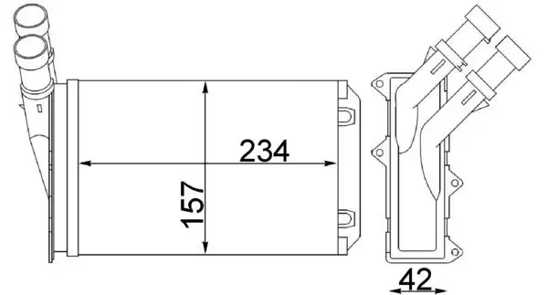 MAHLE AH83000S Kalorifer Radyatörü 6448C8 resmi