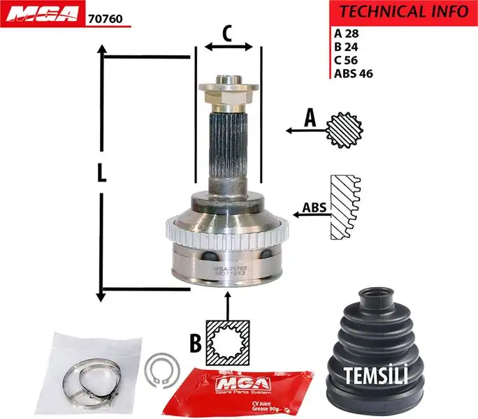 MGA 70760 Aks Kafası (Dış) resmi
