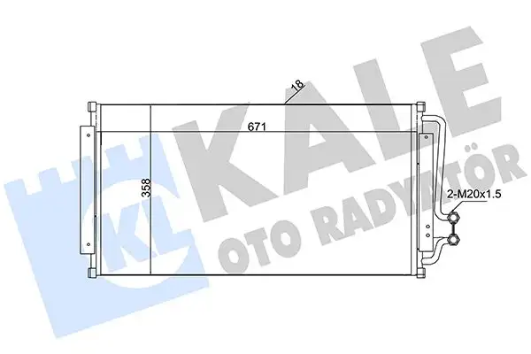 KALE 345630 Klima Radyatörü 52474647 resmi