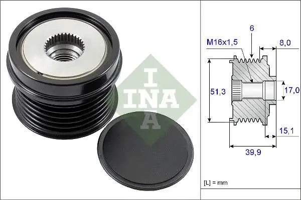 INA 535025210 Alternatör Kasnağı resmi