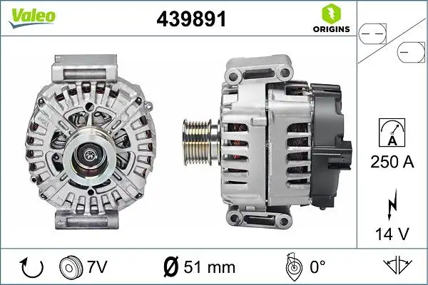 VALEO 439891 Şarj Dinamosu A0009060903 resmi