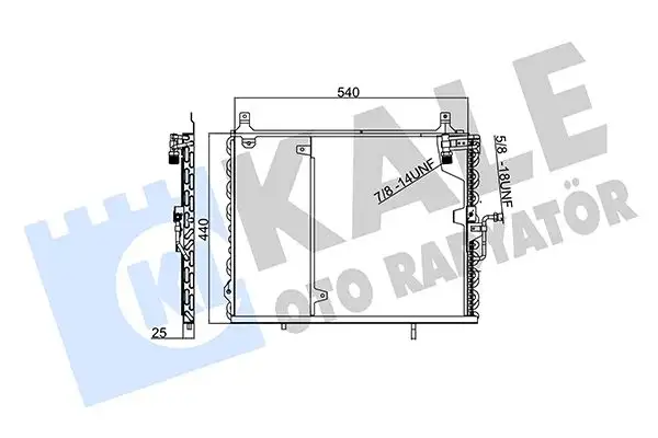 KALE 354065 Klima Radyatörü A1248301370 resmi