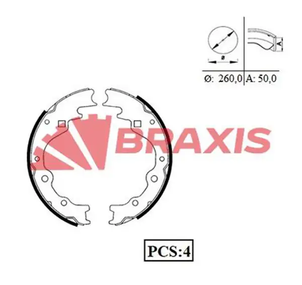 BRAXIS AC0029 Arka Fren Balatası resmi