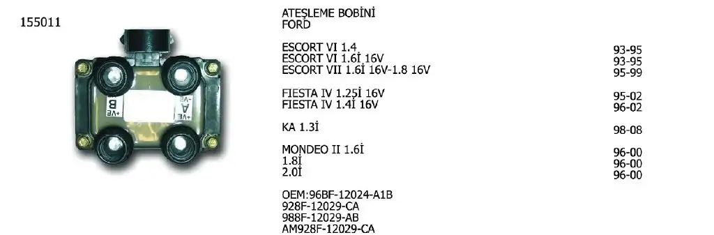 ÜNÜVAR 155011-2 Bobin resmi