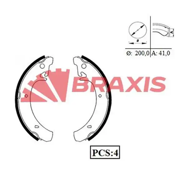 BRAXIS AC0003 Arka Fren Balatası 21083502090 resmi