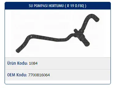 MASTER M1084 Devirdaim Hortumu 7700816064 resmi