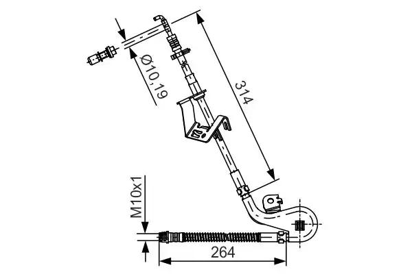 BOSCH 1987481427 Ön Fren Hortumu (Sol) 4806J3 resmi