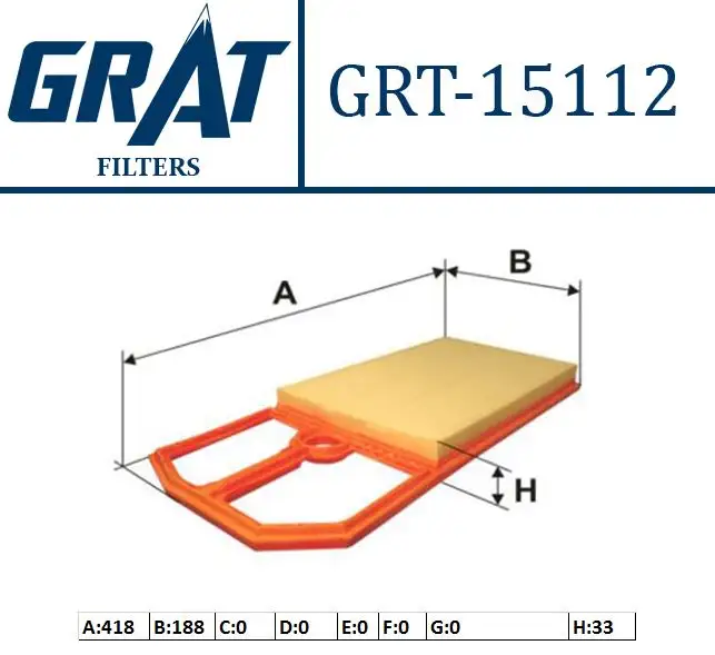 GRAT 15112 Hava Filtresi 036129620F resmi