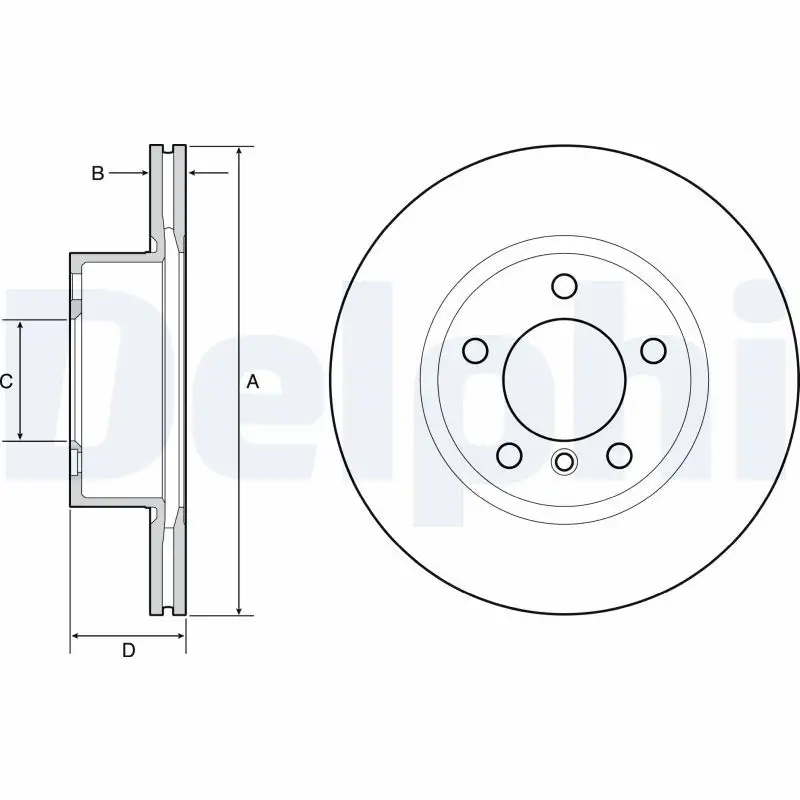 DELPHI BG4645C Ön Fren Diski 34116792217 resmi