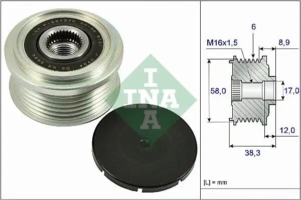 INA 535026610 Alternatör Kasnağı resmi