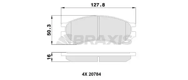 BRAXIS AA0322 Ön Fren Balatası resmi
