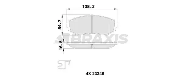 BRAXIS AB0110 Ön Fren Balatası resmi