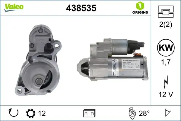 VALEO 438535 Marş Motoru A6549061600 resmi