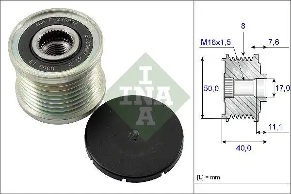 INA 535011910 Alternatör Kasnağı A6291500160 resmi