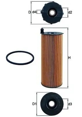 MAHLE OX196/1D Yağ Filtresi 057115561K resmi