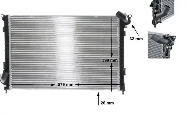 MAHLE CR984000S Radyatör 17117541091 resmi