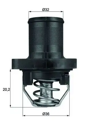 MAHLE TI4789 Termostat 1336Q1 resmi