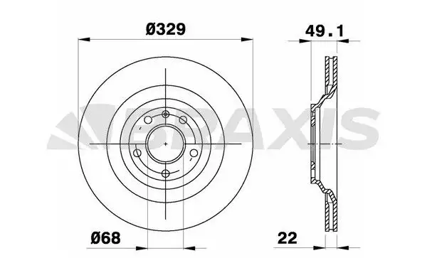 BRAXIS AE0760 Arka Fren Diski 4F0615601F resmi