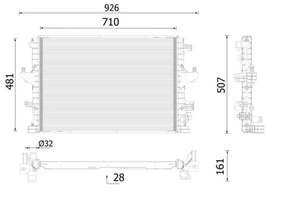 MAHLE CR2746000P Radyatör 7E0121253C resmi