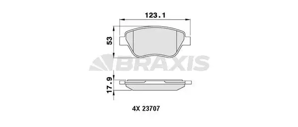 BRAXIS AA0246 Ön Fren Balatası resmi