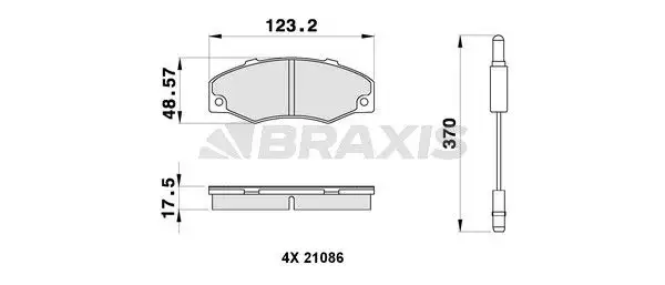 BRAXIS AB0297 Ön Fren Balatası resmi