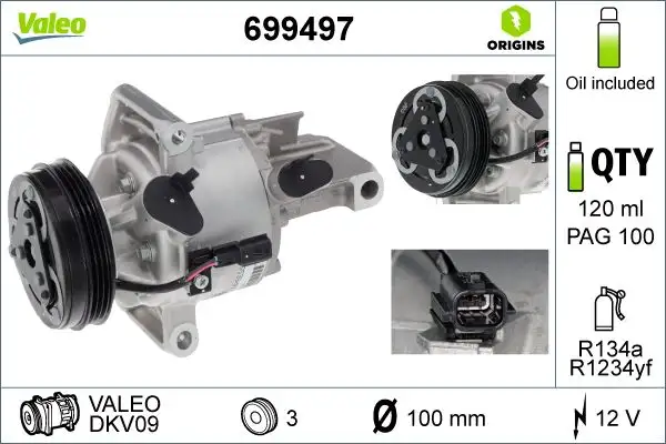 VALEO 699497 Klima Kompresörü 926000287R resmi