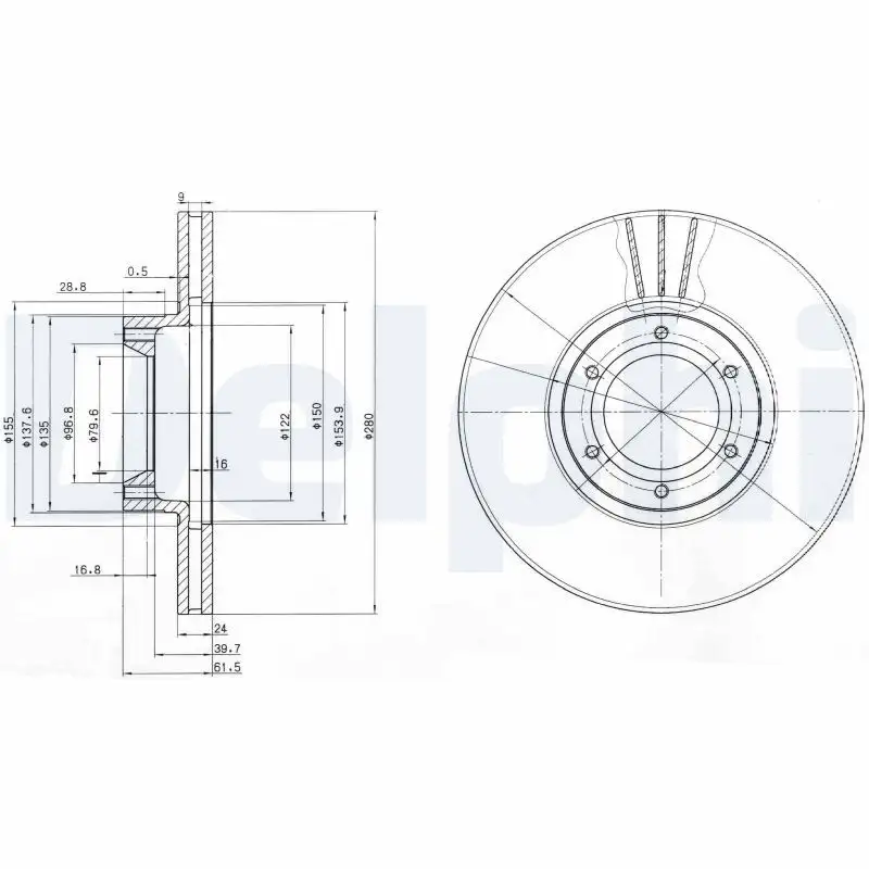 DELPHI BG3553 Ön Fren Diski resmi