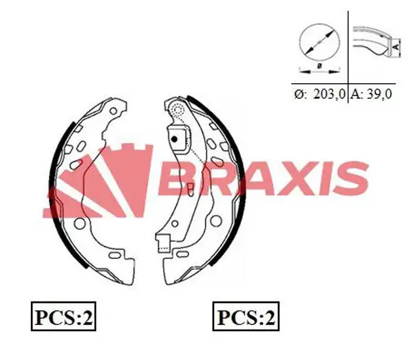 BRAXIS AC0062 Arka Fren Balatası resmi