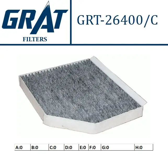 GRAT 26400C Polen Filtresi (Karbonlu) 8K0819439B resmi