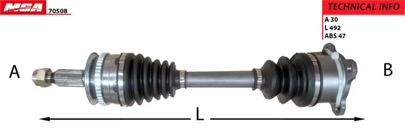 MGA 70508 Ön Aks (Sağ) 3815A308 resmi