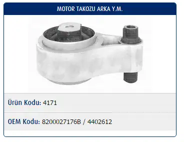 MASTER M4171 Motor Takozu (Arka) 8200027176B resmi