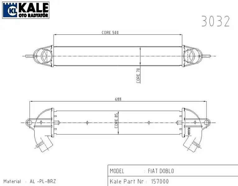 KALE 010CAC010 Turbo Radyatörü resmi